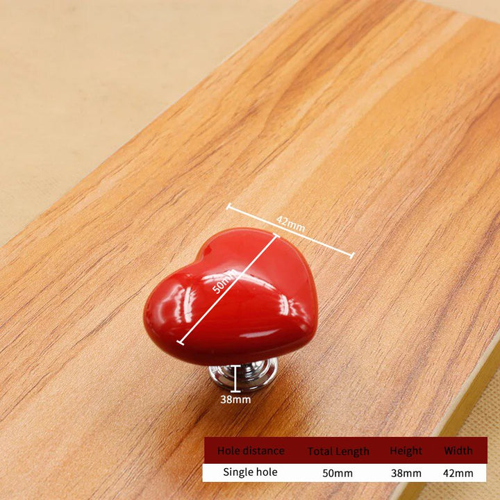 BowLift | Ceramic Heart Door Cabinet Handle