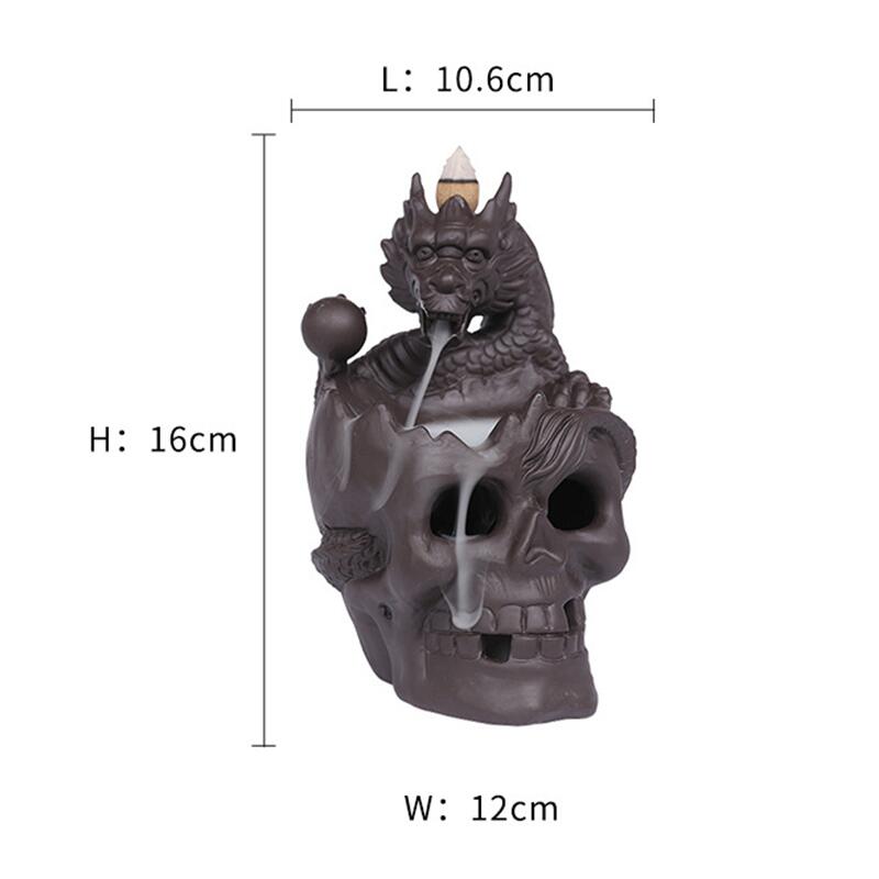 BowLift | Dragon Skull LED Incense Burner