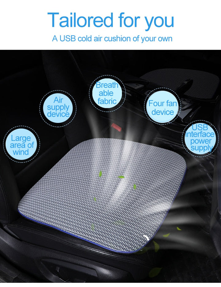 Cooling Fan Car Seat Cushion Pad | Bowlift
