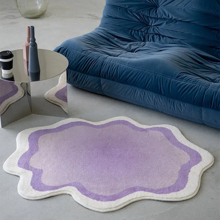 Soft Gradient Wavy Edge Bathroom Mat | Bowlift