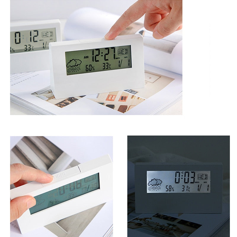 Transparent Crystal Vision Multifunctional Desktop Clock | Bowlift