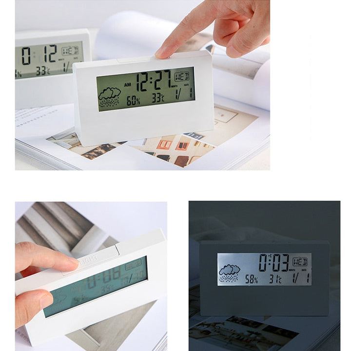 Transparent Crystal Vision Multifunctional Desktop Clock | Bowlift