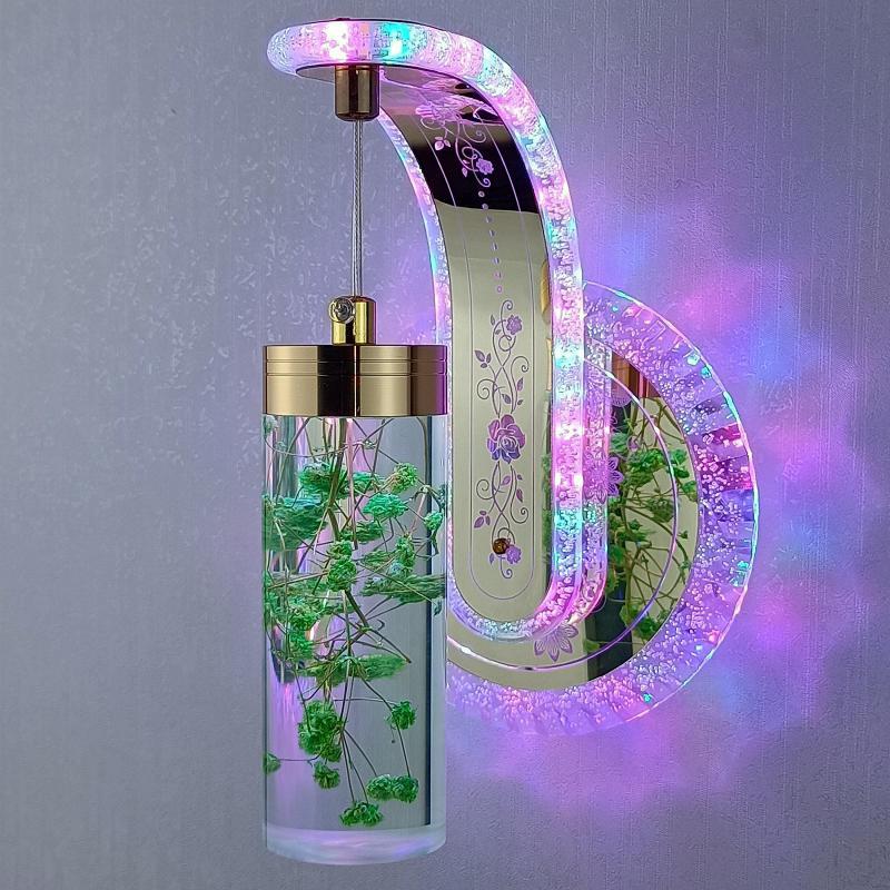 BowLift | Elegant Crystal Flower Dimming Wall Lamp