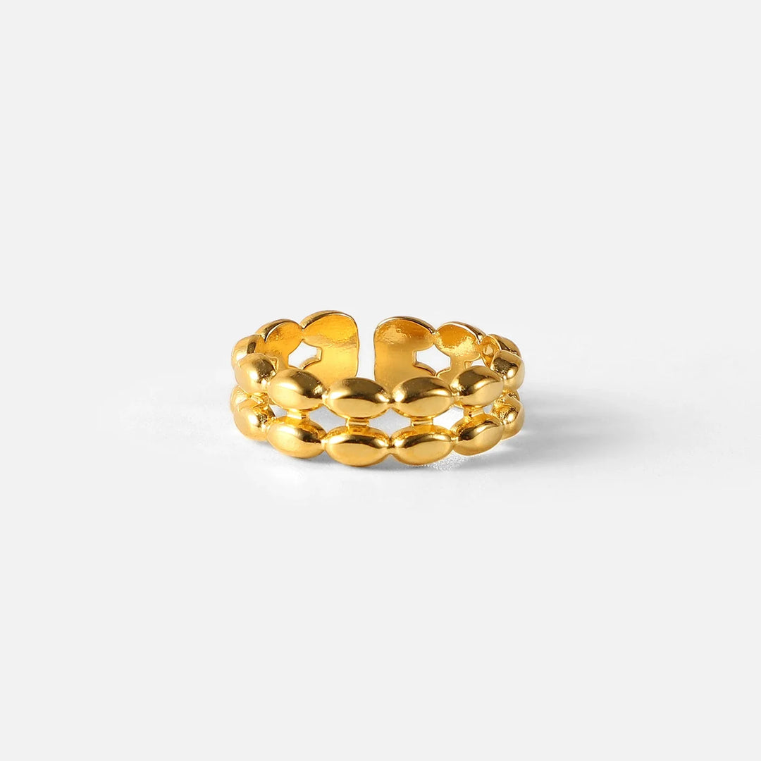 BowLift | 18k Oval Bead Ring