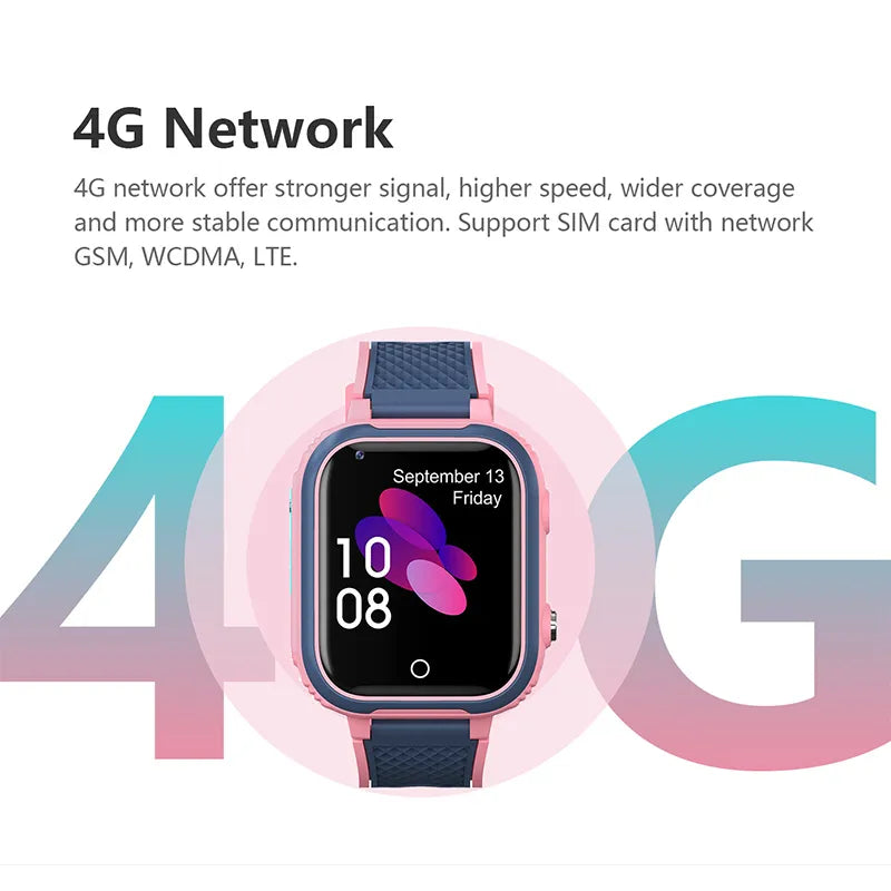 BowLift | LT21 4G Kids Smartwatch with GPS, WiFi, Video Call, SOS, IP67 waterproof - Kids safety tracker and location monitoring cell phone watch