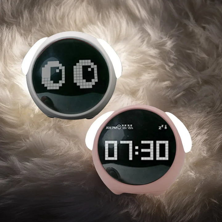 Cute Expression Night Light Alarm Clock | Bowlift
