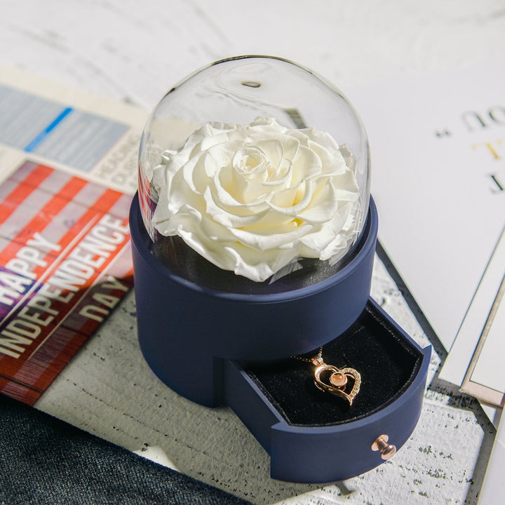 BowLift | Natural Eternal Rose Necklace Jewelry Box