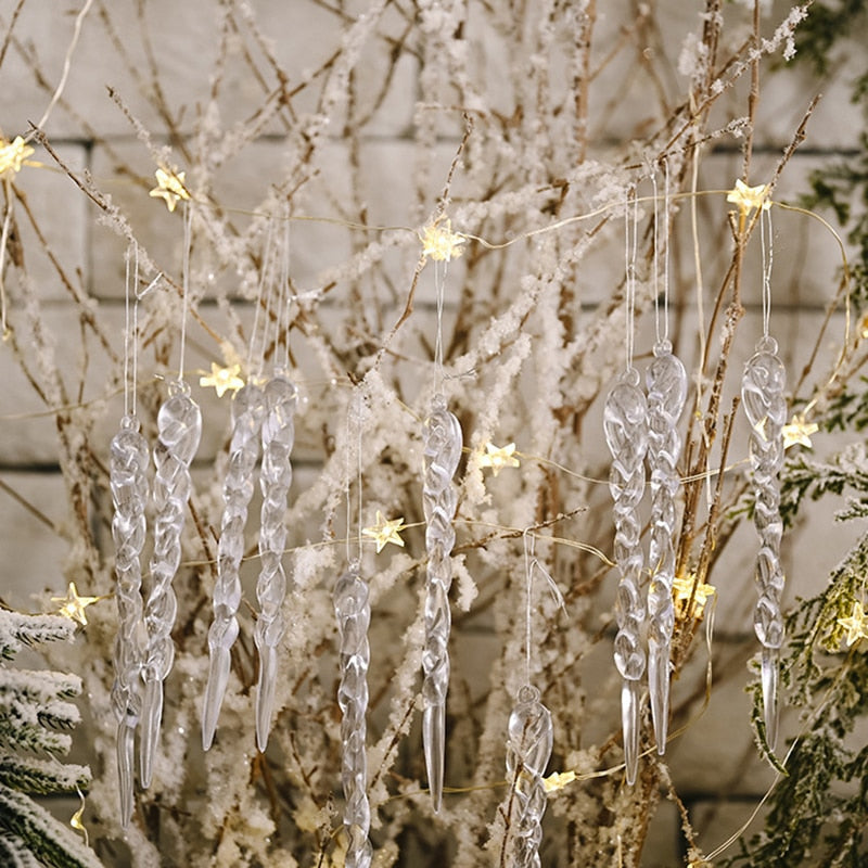 12Pcs Christmas Tree Decoration Artificial Icicles | Bowlift