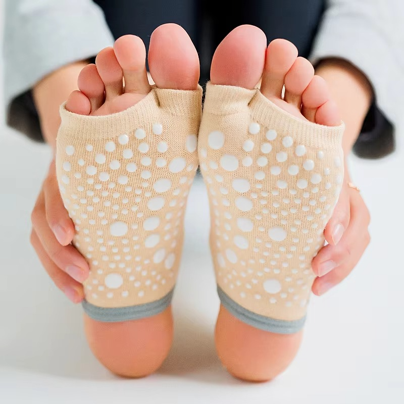 BowLift | Non Slip Quick Dry Yoga and Pilates Socks for Women Cotton Blend With Silicone Grip