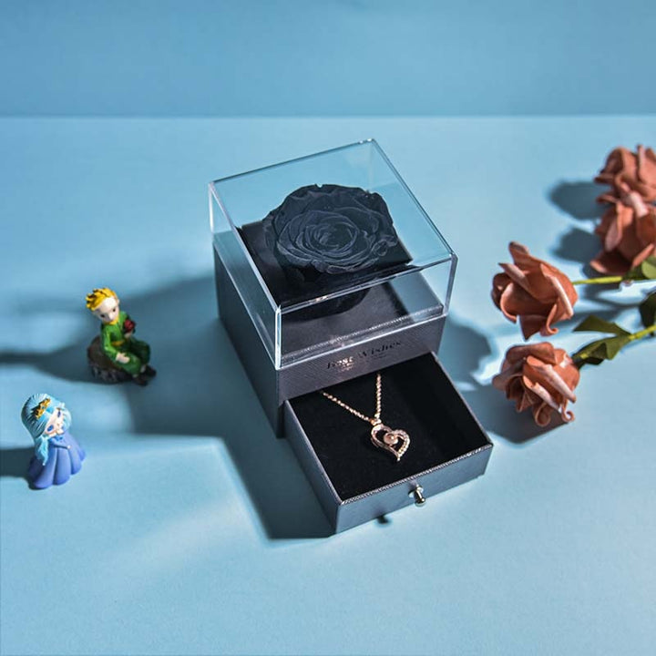 BowLift | Natural Eternal Rose Necklace Jewelry Box