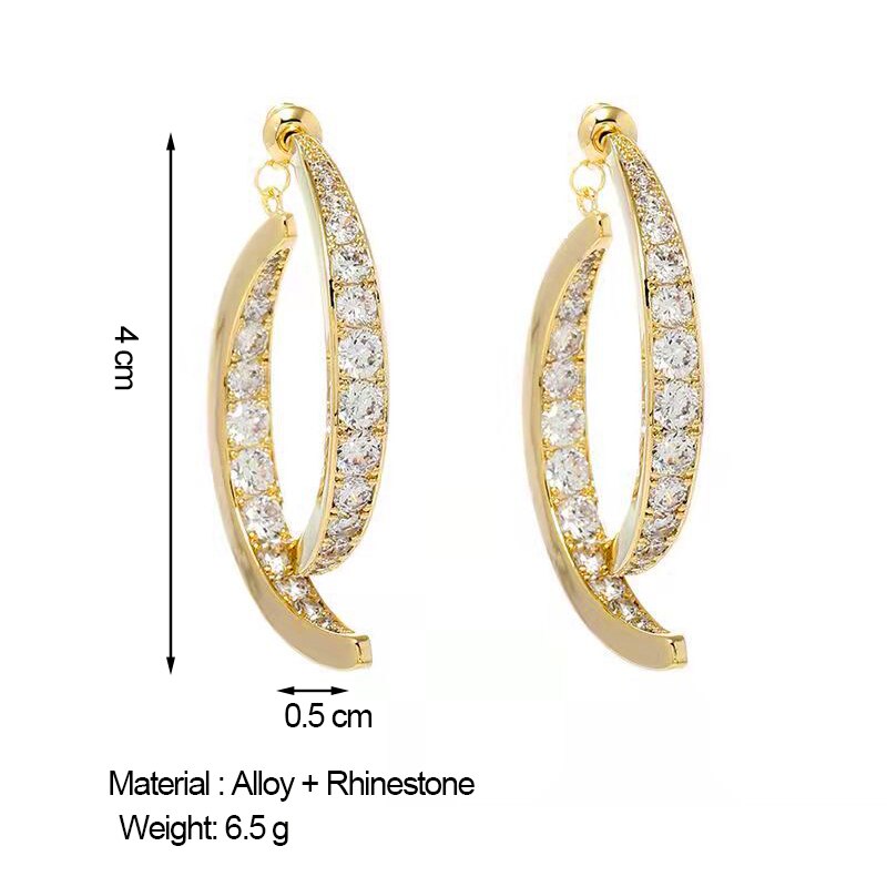 BowLift | Korean Style Rhinestone Geometric Earrings