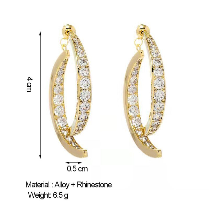 BowLift | Korean Style Rhinestone Geometric Earrings