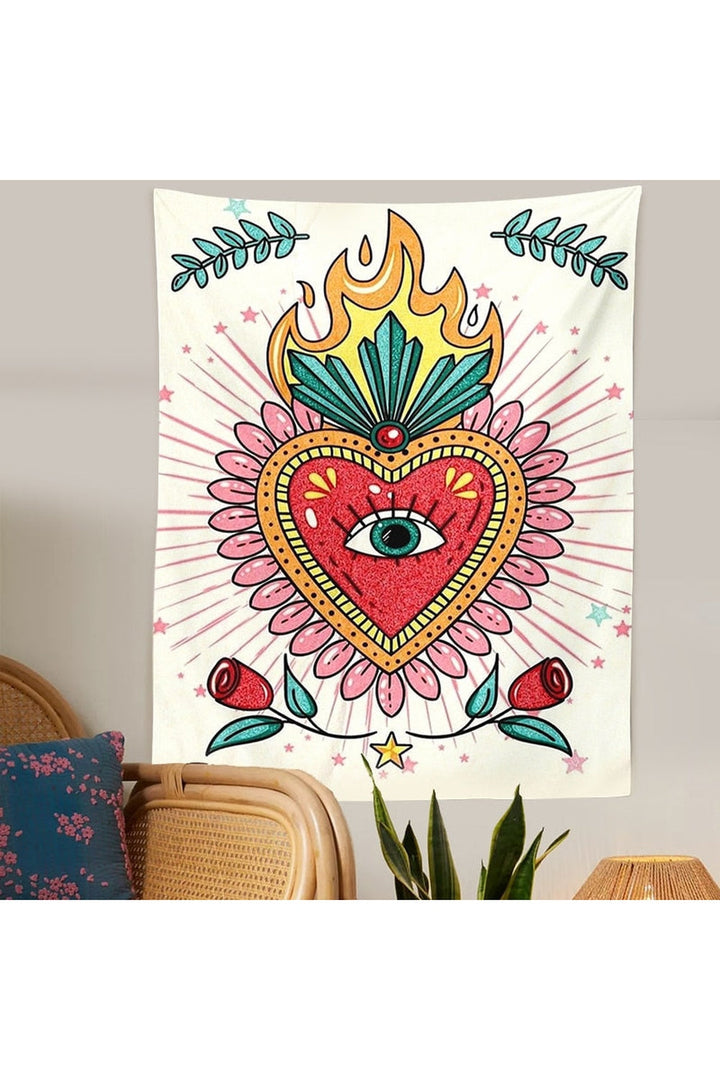 Heart Psychedelic Tapestry | Bowlift