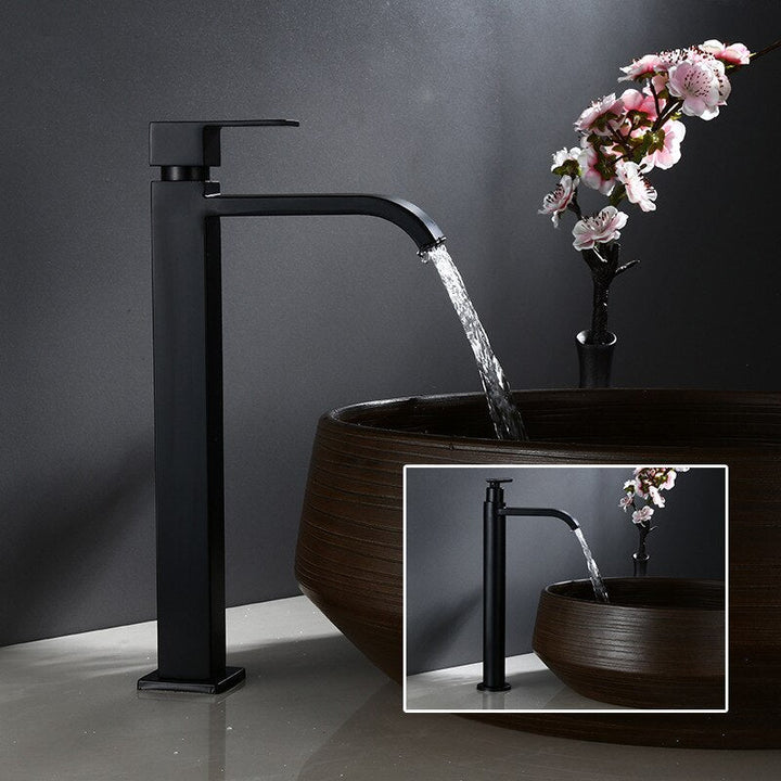 BowLift | Matte black cold water single faucets for sink installation
