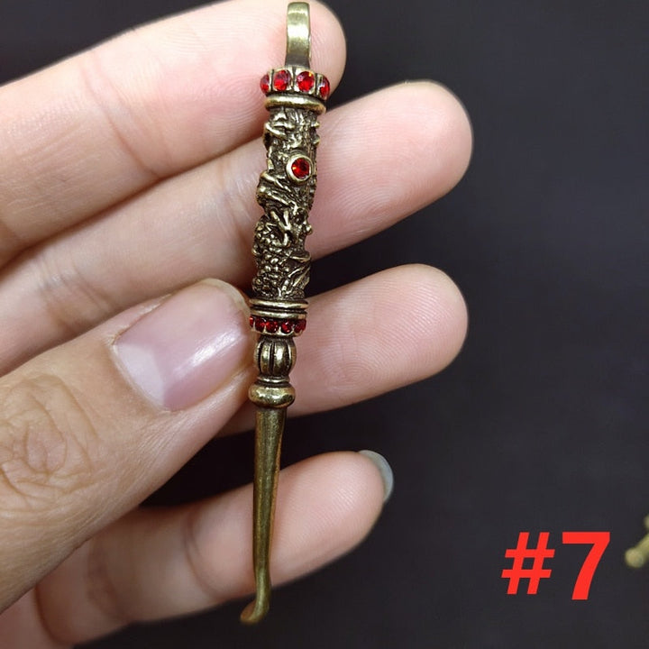 Retro Radiance Brass Mini Tool Vintage Keychain | Bowlift