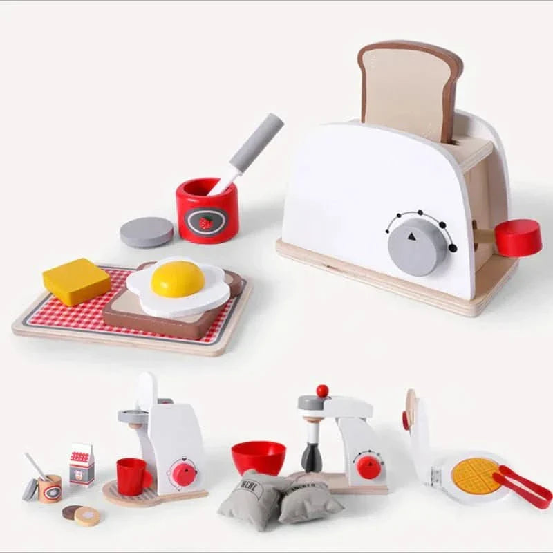 BowLift | Premium wooden play kitchen with blender, toaster & coffee machine
