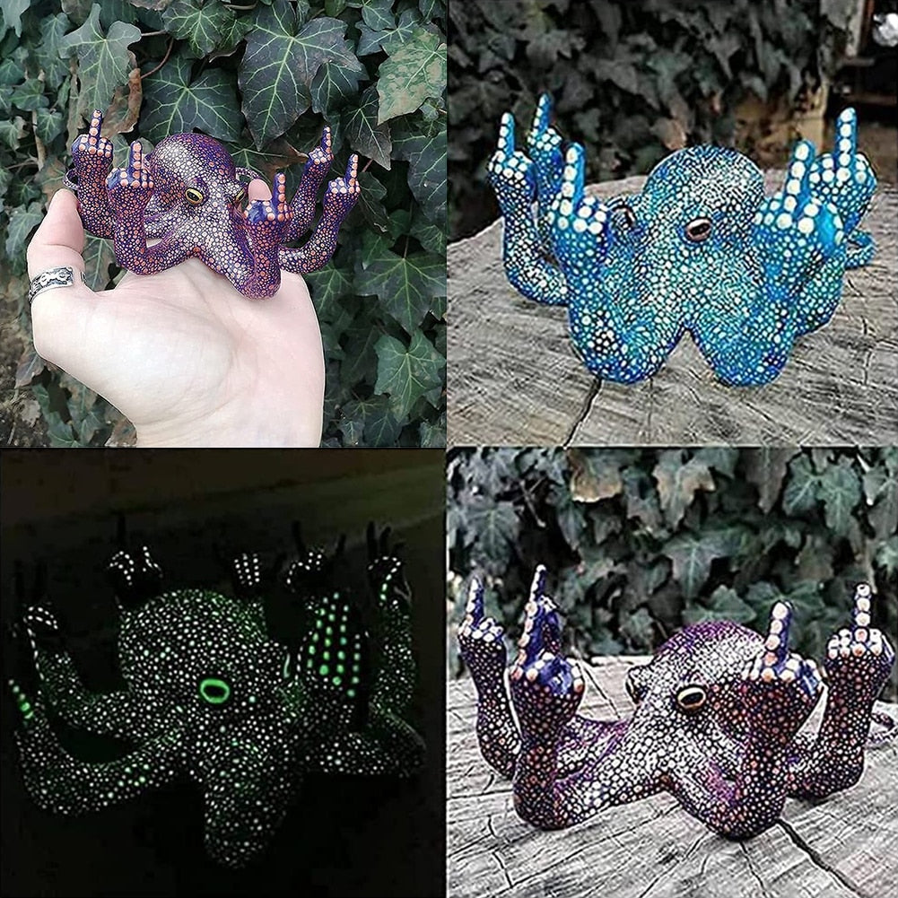 BowLift | Angry Luminous Octopus Resin Decor