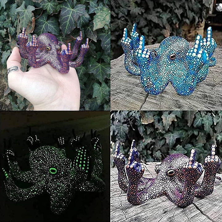 BowLift | Angry Luminous Octopus Resin Decor