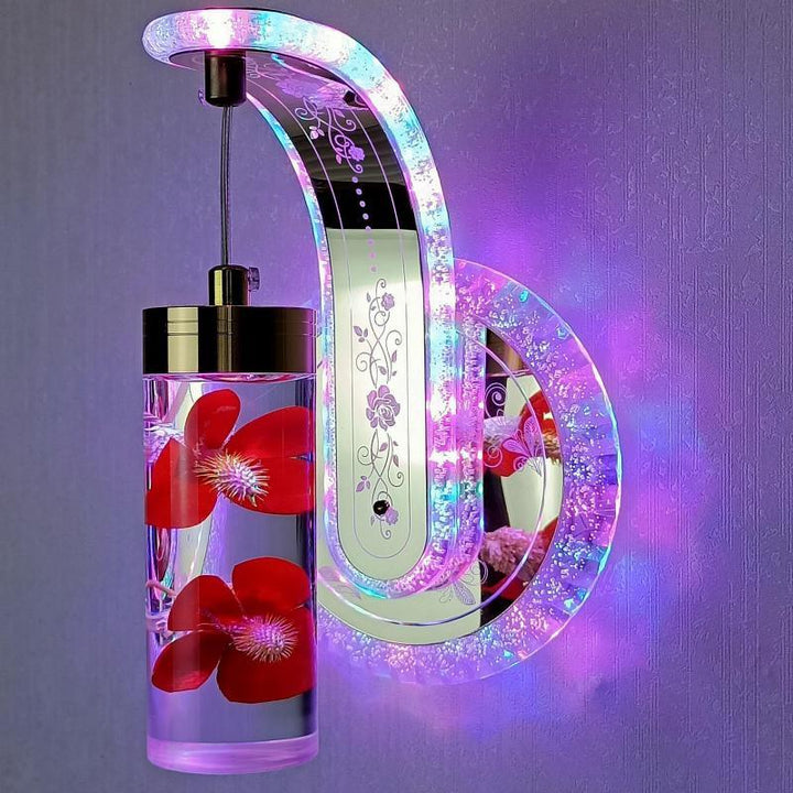 BowLift | Elegant Crystal Flower Dimming Wall Lamp