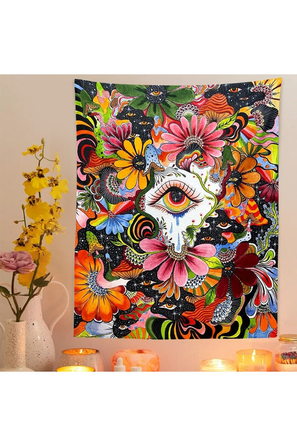in Wonderland Psychedelic Tapestry | Bowlift