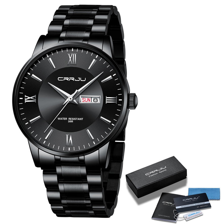 BowLift | Men's Luxury Waterproof Sports Watch – Stainless Steel Quartz Chronograph