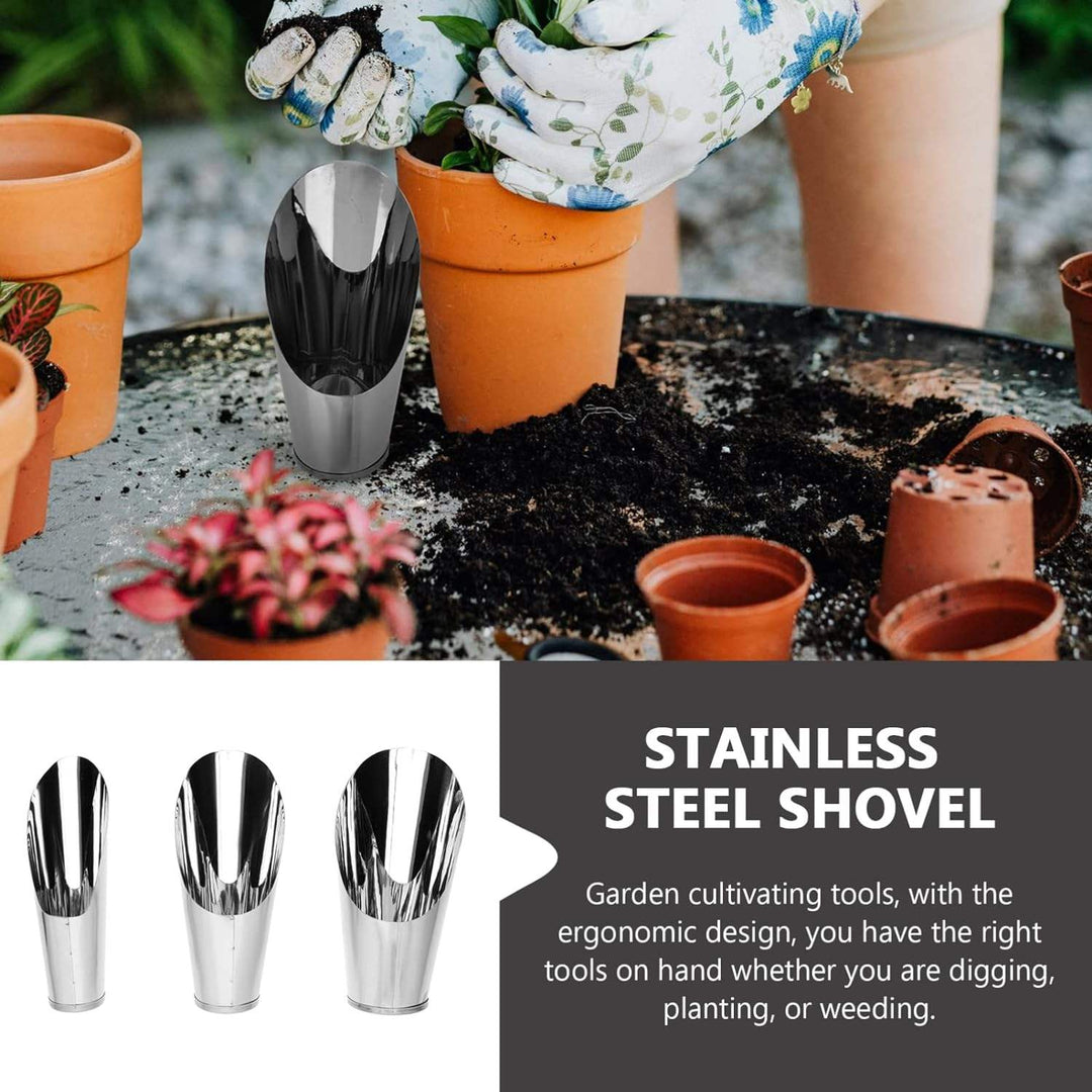 BowLift | Stainless Steel Scoop for Potting Soil – Robust Planting Scoop for Garden and Balcony