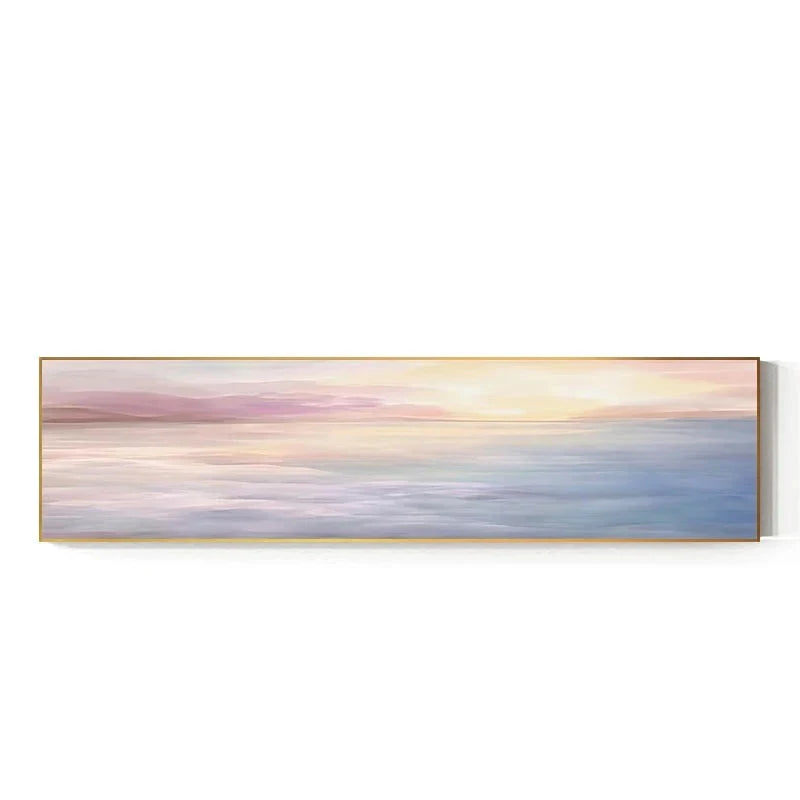 Pastel Blue Pink Purple Abstract Landscape Wall Art Fine Art Canvas Prints Wide Format Pictures For Bedroom Above The Bed Or Above The Sofa | Bowlift