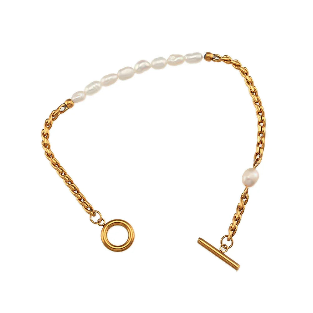 BowLift | Classic Twist Pearl Circle Lock Bracelet