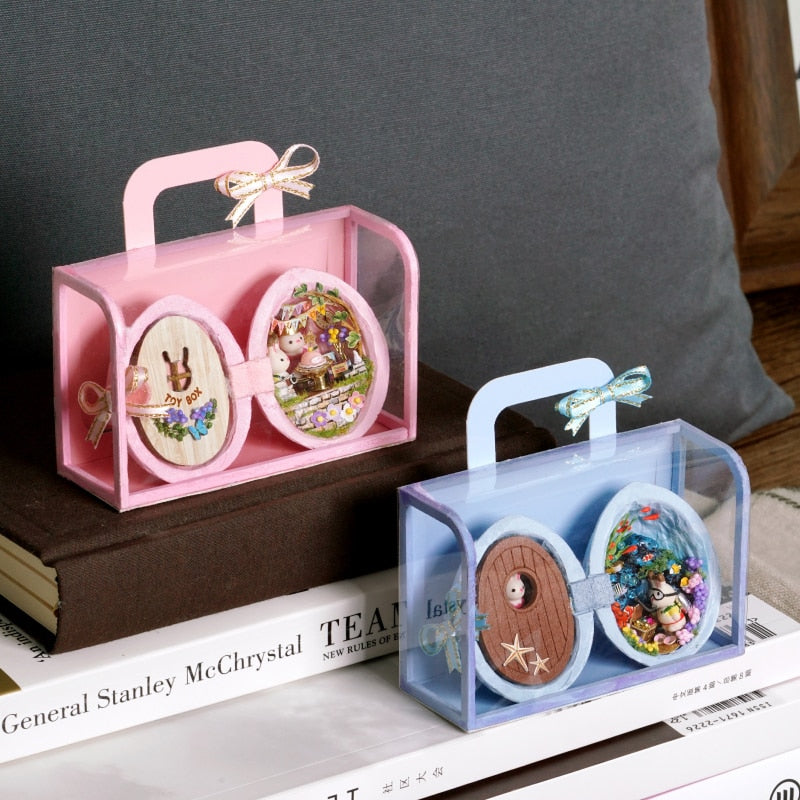 Handmade Wooden Miniature Walnut Dollhouse | Bowlift