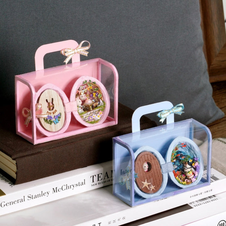 Handmade Wooden Miniature Walnut Dollhouse | Bowlift