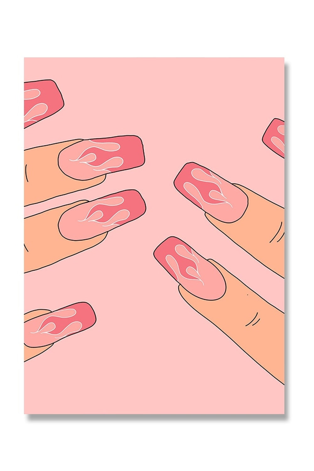 Pink Abstract Canvas Poster | Bowlift