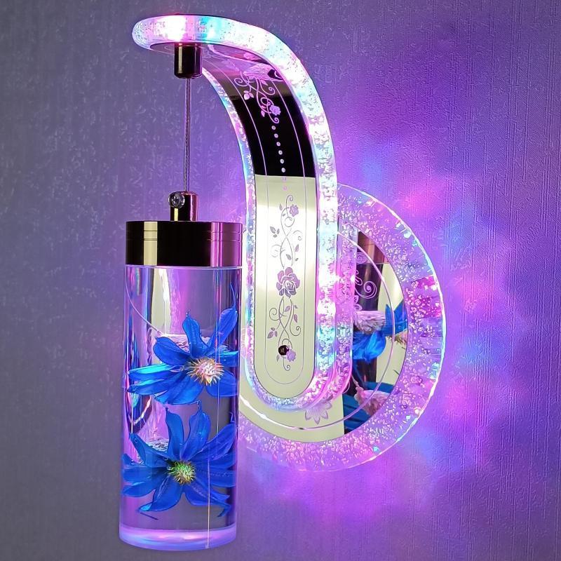 BowLift | Elegant Crystal Flower Dimming Wall Lamp