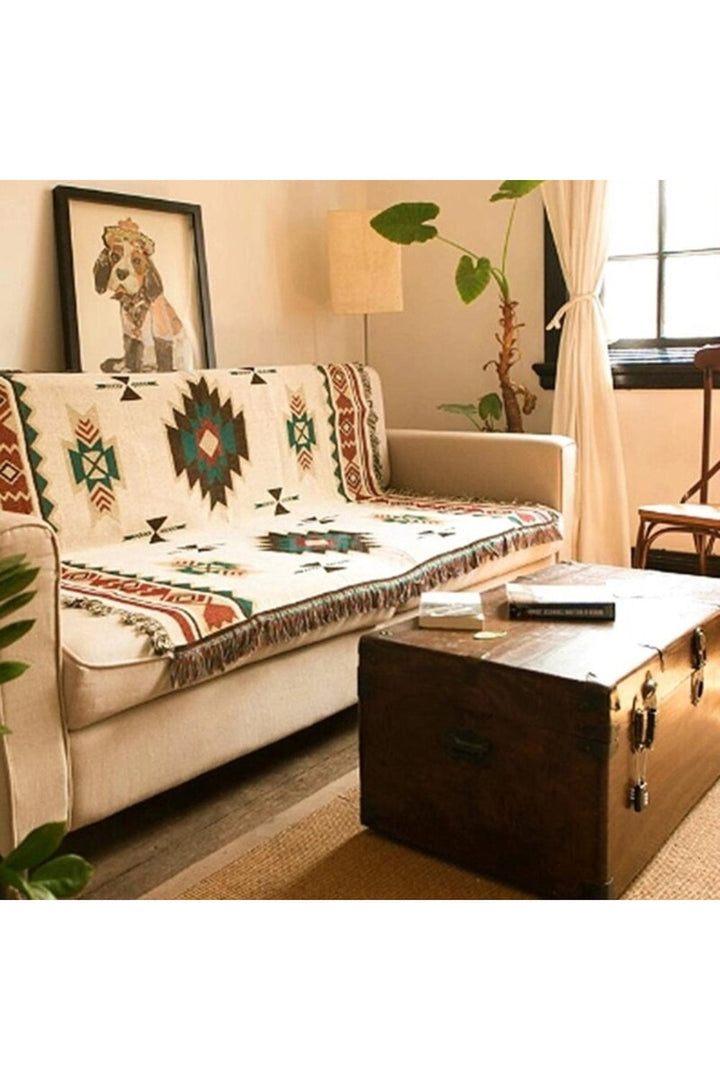 geometric sofa blanket | Bowlift