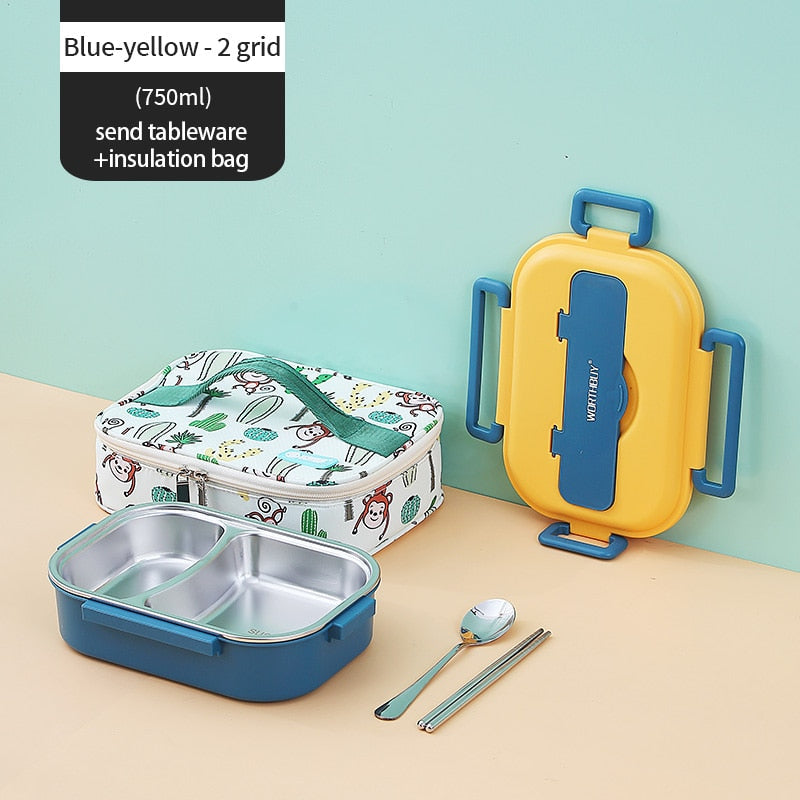 Stainless Steel Multi Compartment Kids Lunch Box | Bowlift