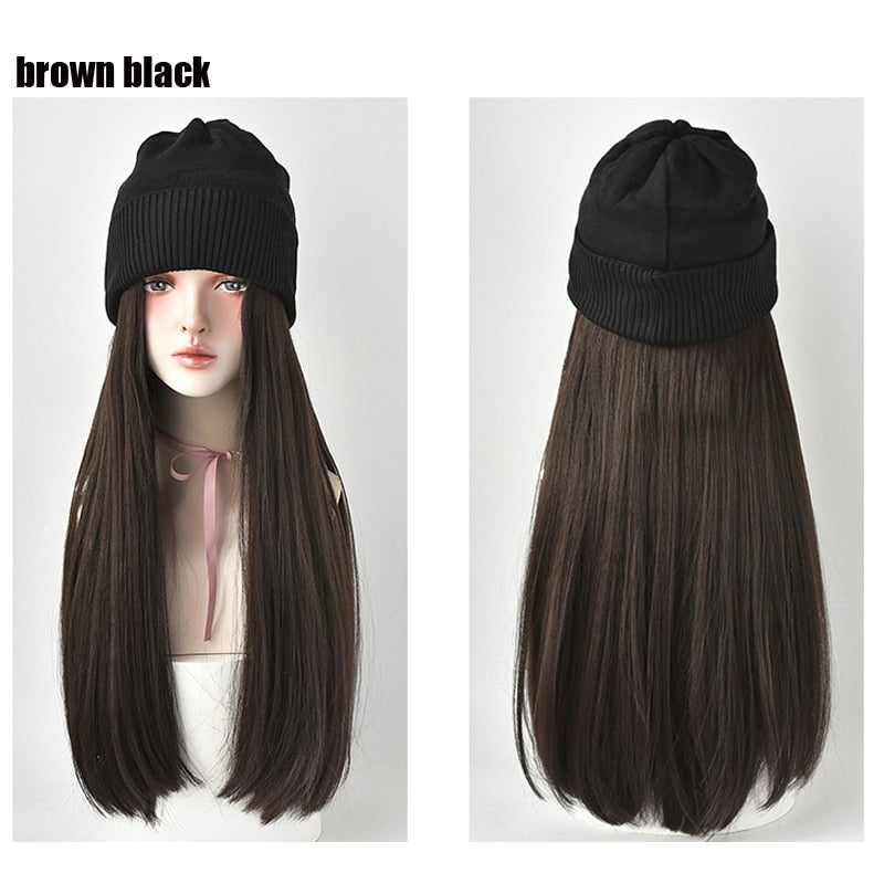 BowLift | Knitted Long Hair Wig Beanie