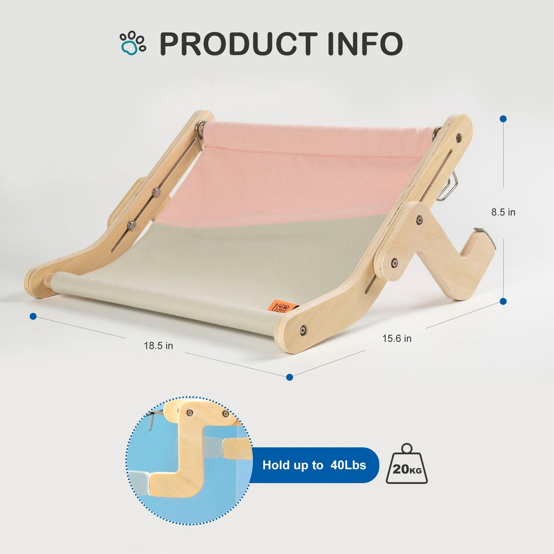 BowLift | Wooden Window Cat Hanging Bed