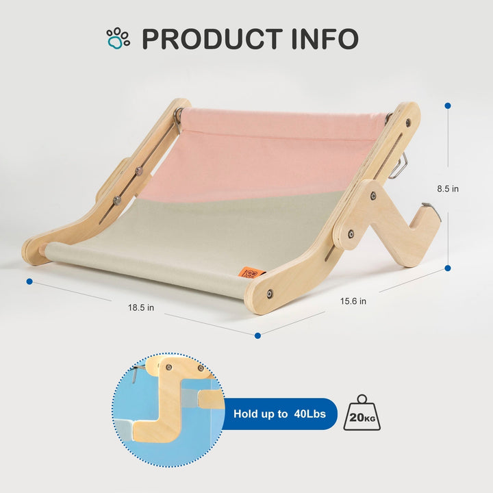 BowLift | Wooden Window Cat Hanging Bed