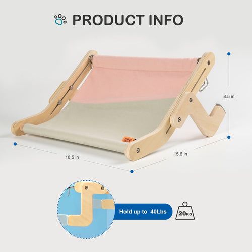 BowLift | Wooden Window Cat Hanging Bed