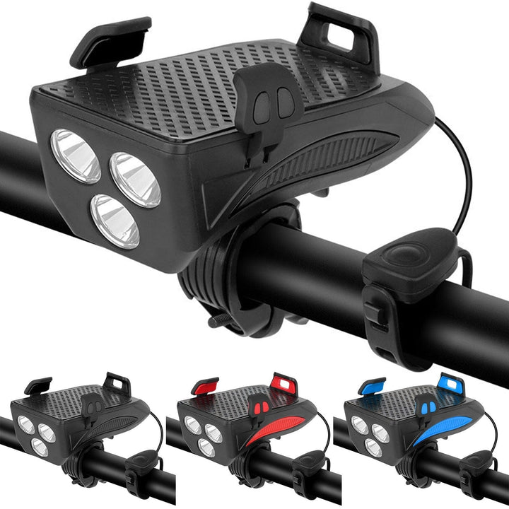 BowLift | RideLight 4-in-1 Bike Light | Power Bank, Phone Holder & Horn | 400 Lumens Waterproof Light