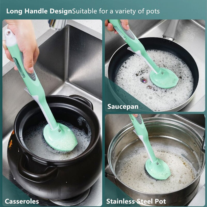 BowLift | Soap Saver Long Handle Easy Dishwashing Brush