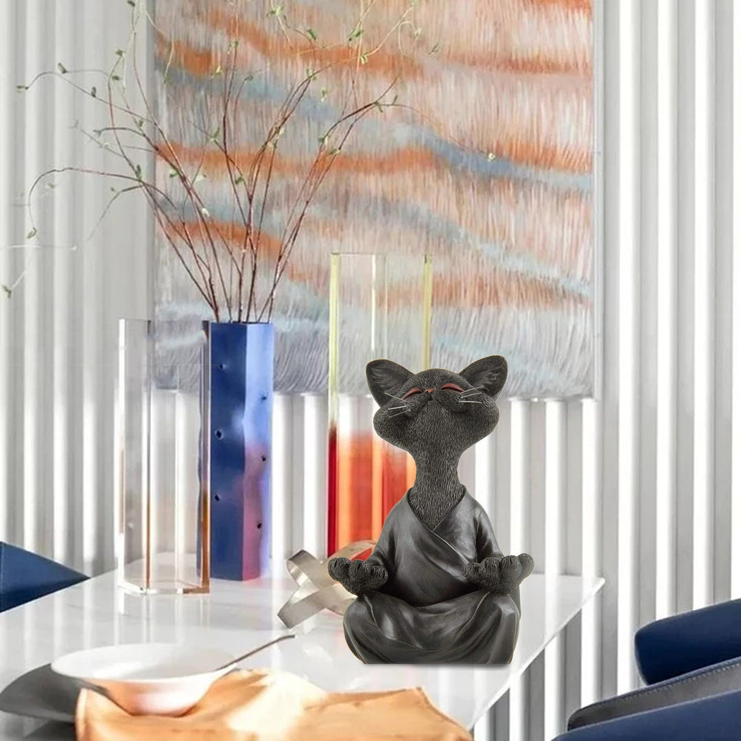 Whimsical Buddha Cat Figurine | Bowlift