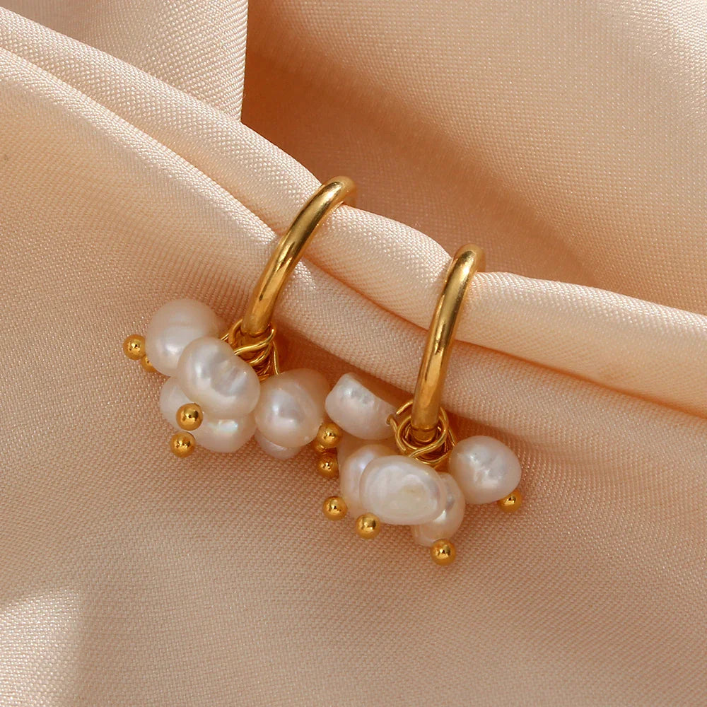 BowLift | 18k Dainty Pearl Droplet Dangle Earrings