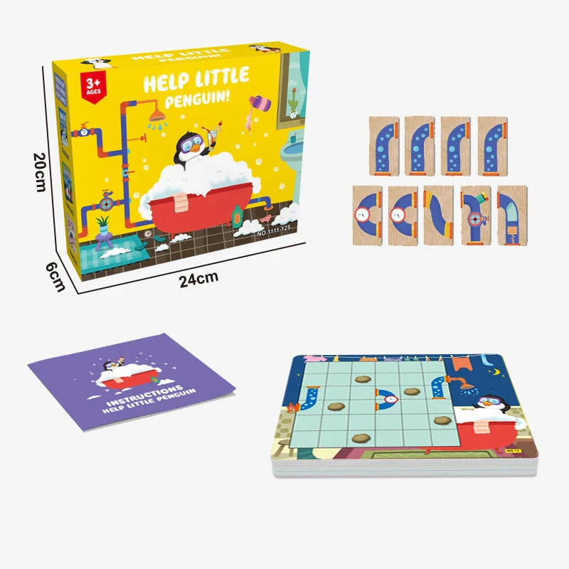 BowLift | Penguin Shower Maze Puzzle Game - Promote Logical Thinking!