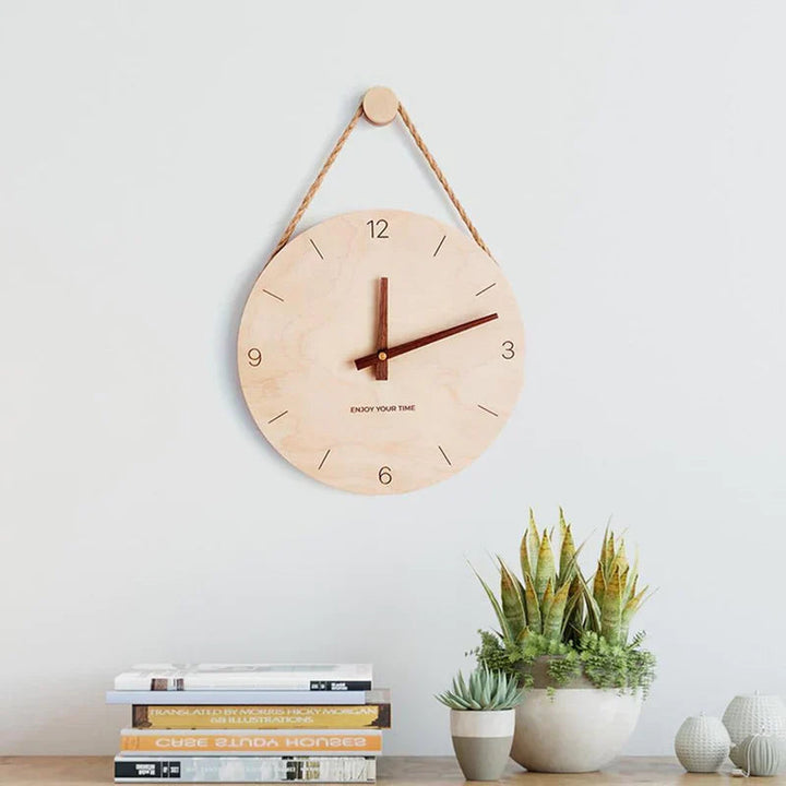 WoodHush Minimalist Wall Clock Bowlift