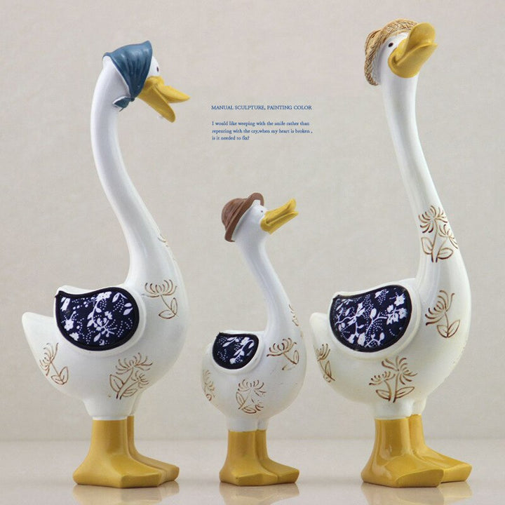 BowLift | 3Pcs Resin American Style Duck Table Decor