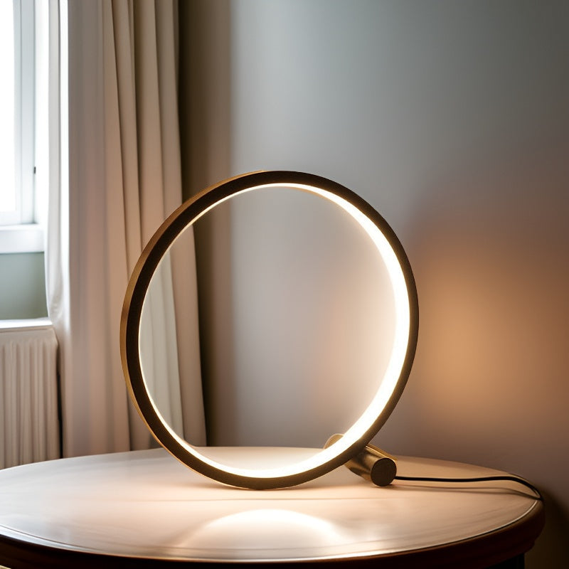 BowLift | LED Minimalist Dimmable Round Table Lamp - RumiLight