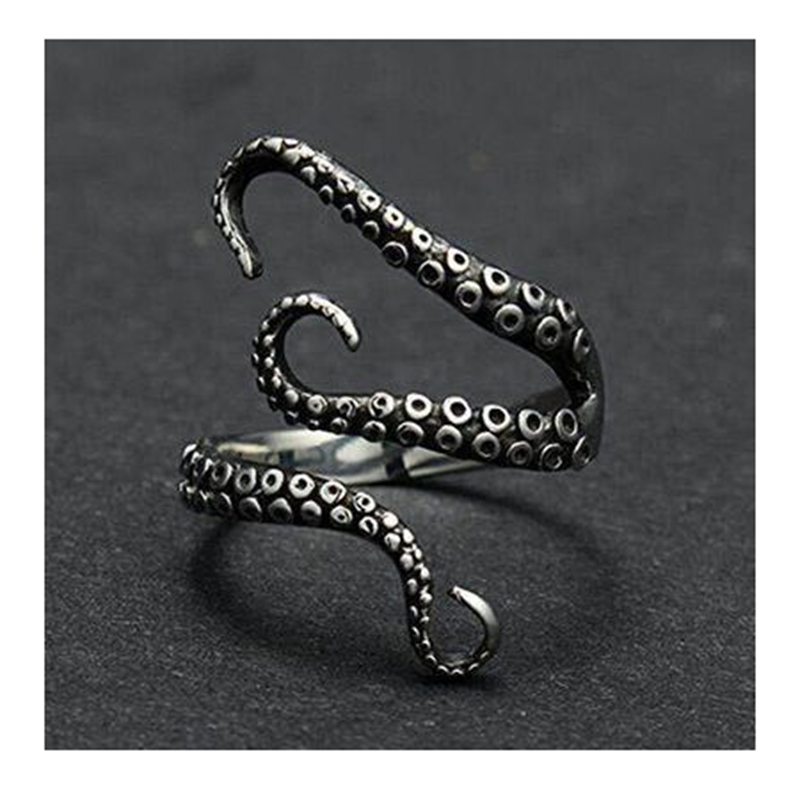 BowLift | Black Retro Resizeable Gothic Snake Ring