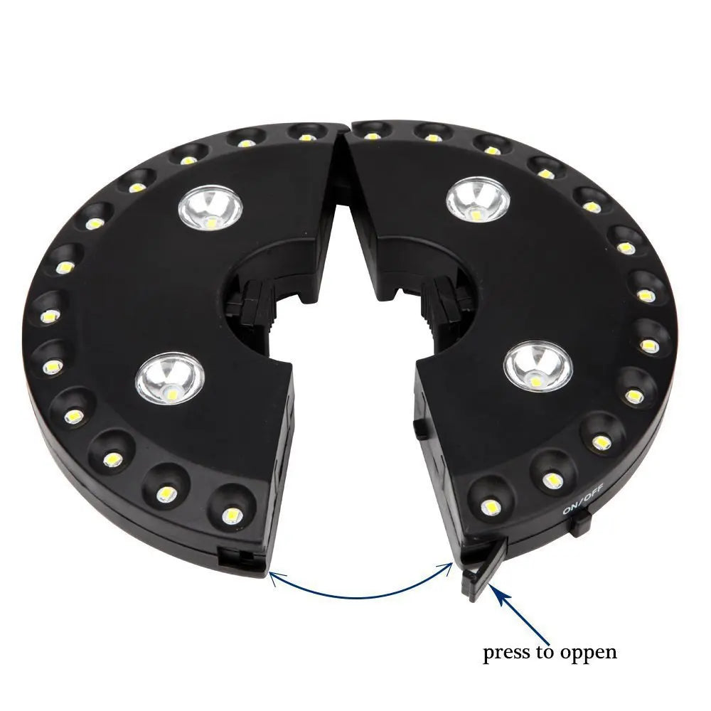 BowLift | Umbrella light LUMIROOF | 3 brightness levels | Wireless & tool-free | For garden, balcony & camping