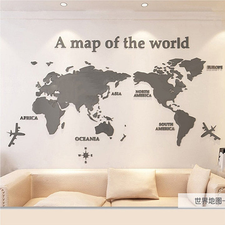 Globe Vision World Map Sticker | Bowlift