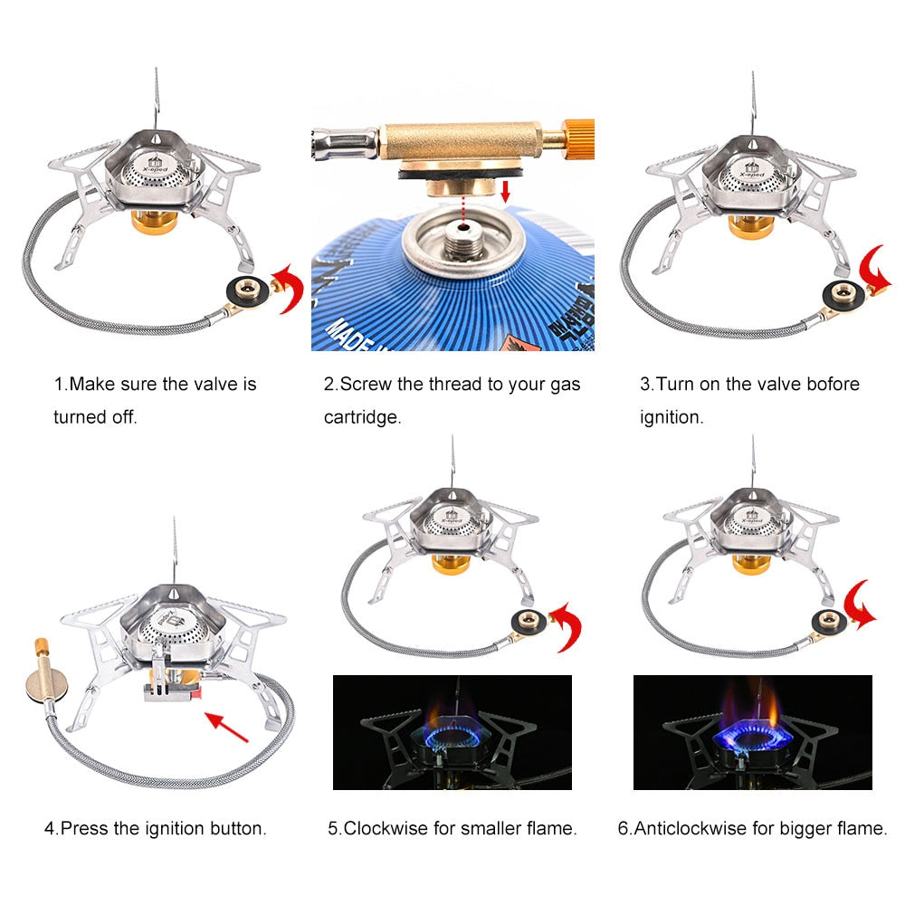 Windproof Outdoor Camping Gas Stove | Bowlift